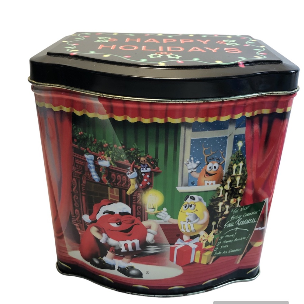 M&M Night Before Christmas Theater Tin Collectible 1998